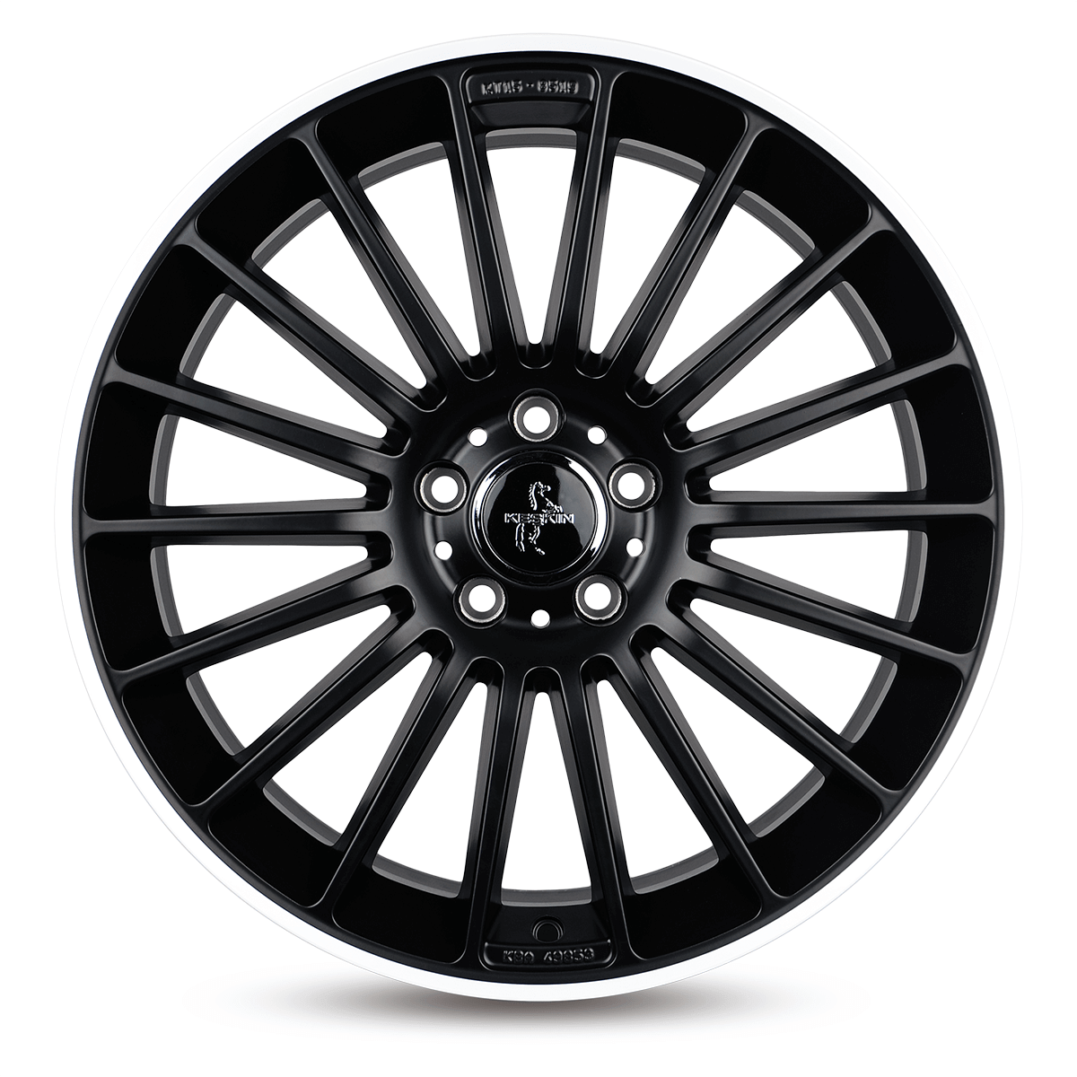 Keskin KT15 Matt Black Lip Polish - 18x8 | 5x112 | +30 | 66.6mm