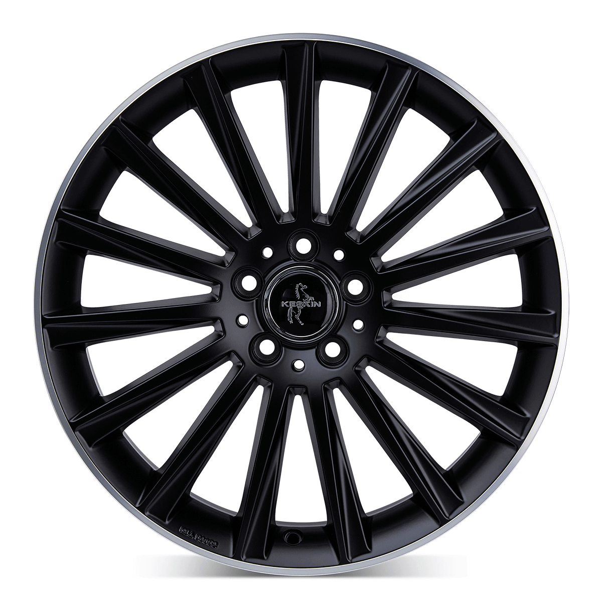 Keskin KT18 Matt Black Lip Polish - 17x7 | 5x114.3 | +40 | 72.6mm