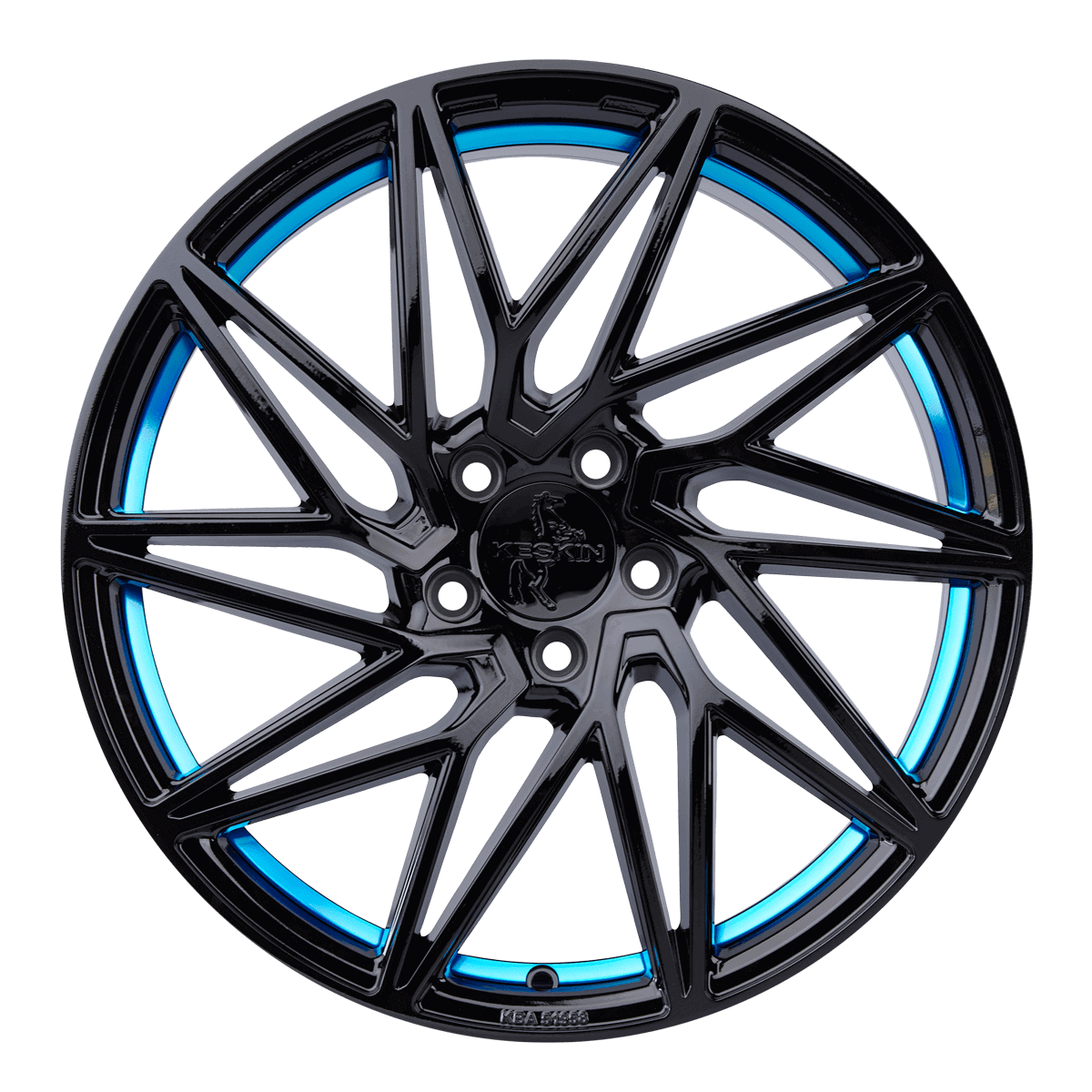 Keskin KT20 Black Painted Blue Inside - 20x8.5 | 5x112 | +45 | 72.6mm