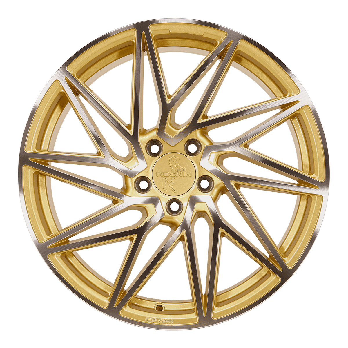 Keskin KT20 Gold Front Polish - 19x8.5 | 5x112 | +45 | 72.6mm
