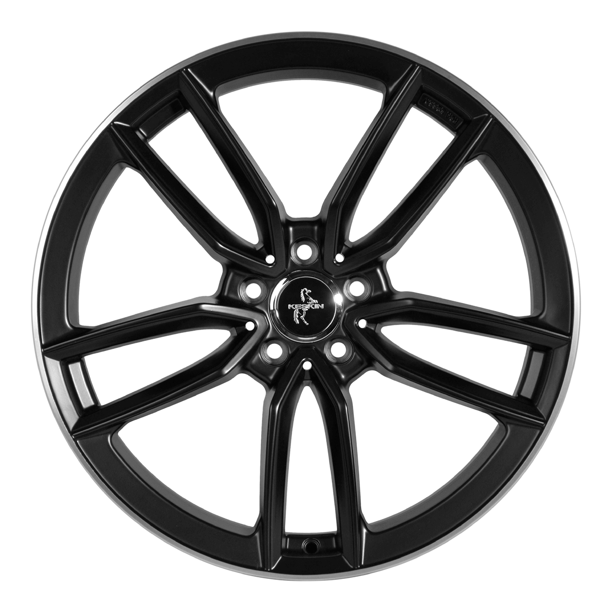 Keskin KT21 Matt Black Lip Polish - 17x7.5 | 5x112 | +45 | 66.6mm