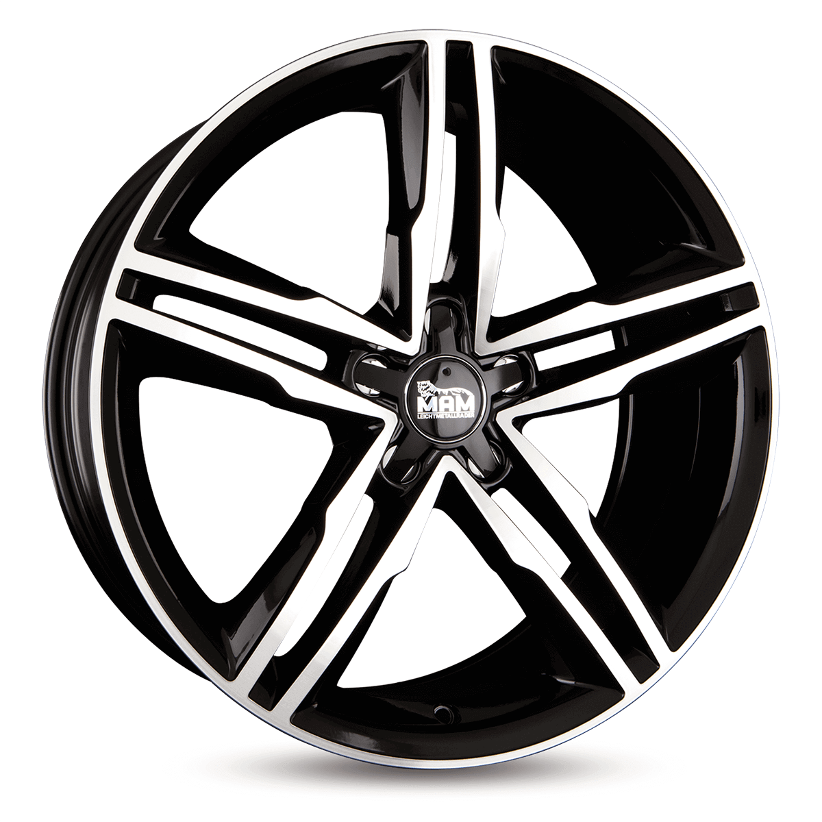 MAM A1 Black Front Polish - 18x8 | 5x112 | +44 | 66.5mm