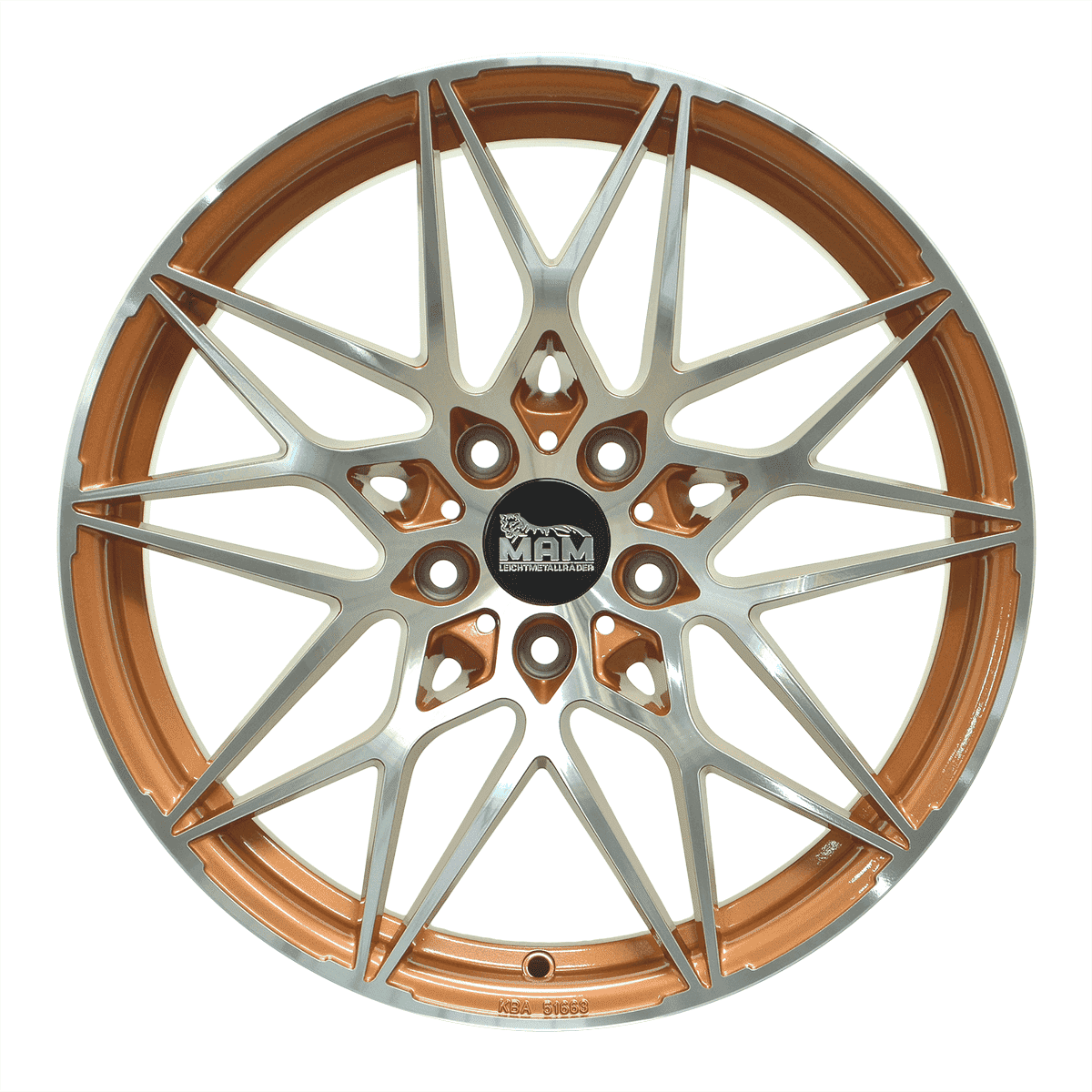 MAM B2 Acid Orange Front Polish - 20x8.5 | 5x112 | +30 | 72.6mm