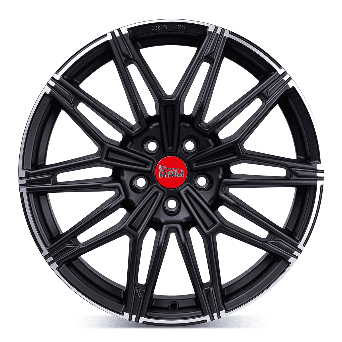 MAM B3N Matt Black Polish Lip - 19x8.5 | 5x112 | +45 | 66.65mm