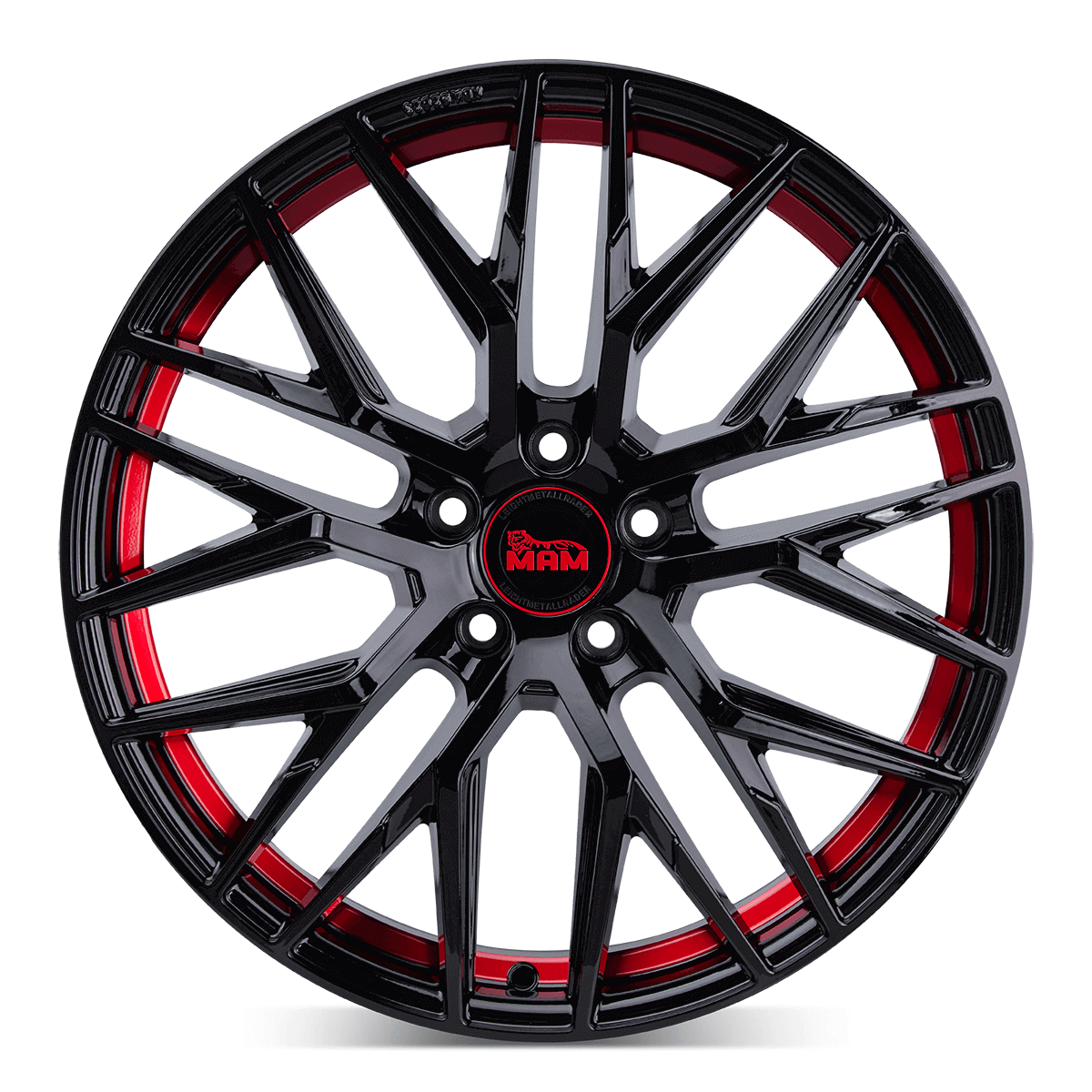 MAM RS4 Black Painted Red Inside - 20x8.5 | 5x108 | +45 | 72.6mm