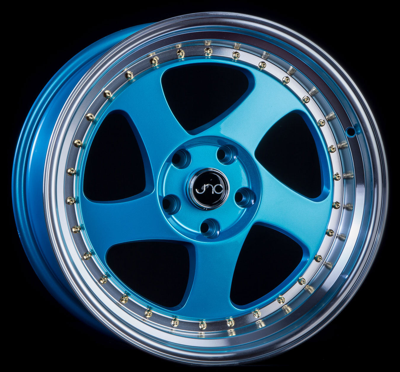 JNC-JNC034-Teal-Blue-Gold-Rivets-Blue-15x8-73.1-wheels-rims-felger-Felghuset