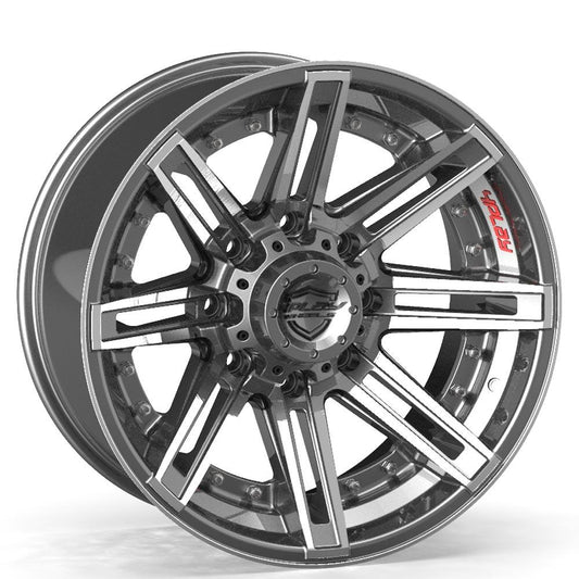 4PLAY-4P08-Brushed-Gunmetal-Gunmetal-20x10-106-wheels-rims-felger-Felgkongen