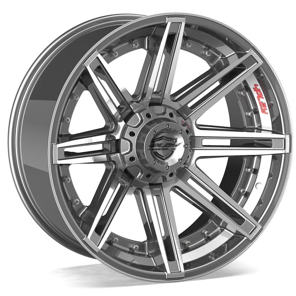 4PLAY-4P08-Brushed-Gunmetal-Gunmetal-22x12-87-wheels-rims-felger-Felgkongen