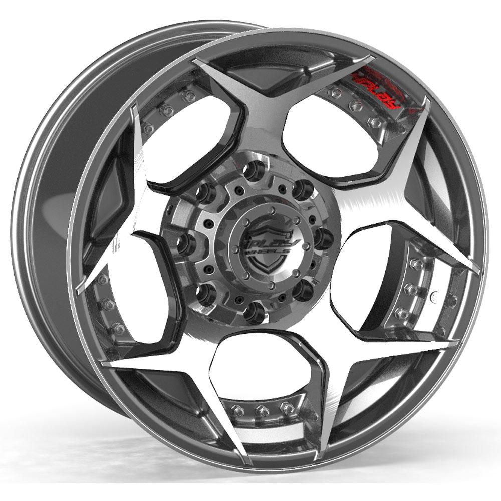 4PLAY-4P50-Brushed-Gunmetal-Gunmetal-22x10-124.9-wheels-rims-felger-Felgkongen