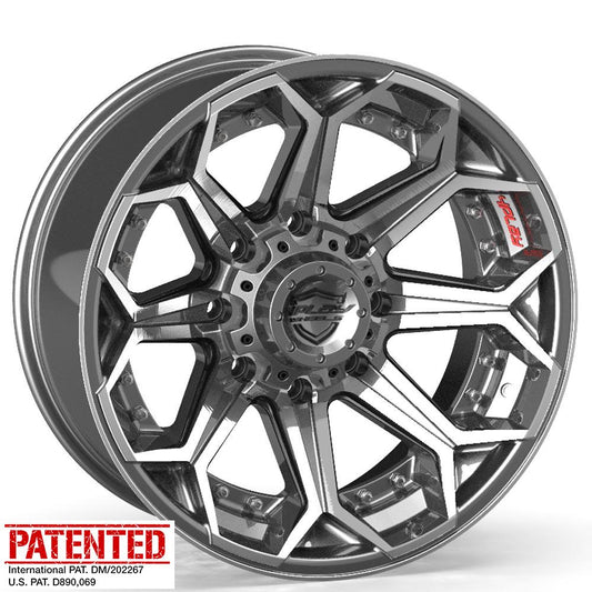 4PLAY-4P80R-Brushed-Gunmetal-Gunmetal-20x10-124.1-wheels-rims-felger-Felgkongen
