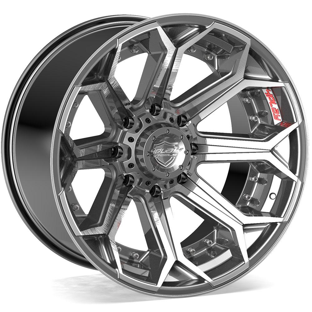 4PLAY-4P80R-Brushed-Gunmetal-Gunmetal-22x12-124.9-wheels-rims-felger-Felgkongen