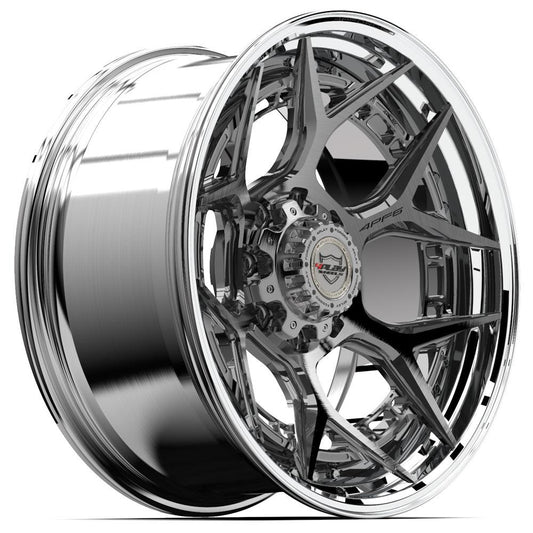 4PLAY-4PF6-Brushed-with-Tinted-Clear-Center-and-Polished-Barrel-Gunmetal-22x10-124.9-wheels-rims-felger-Felgkongen