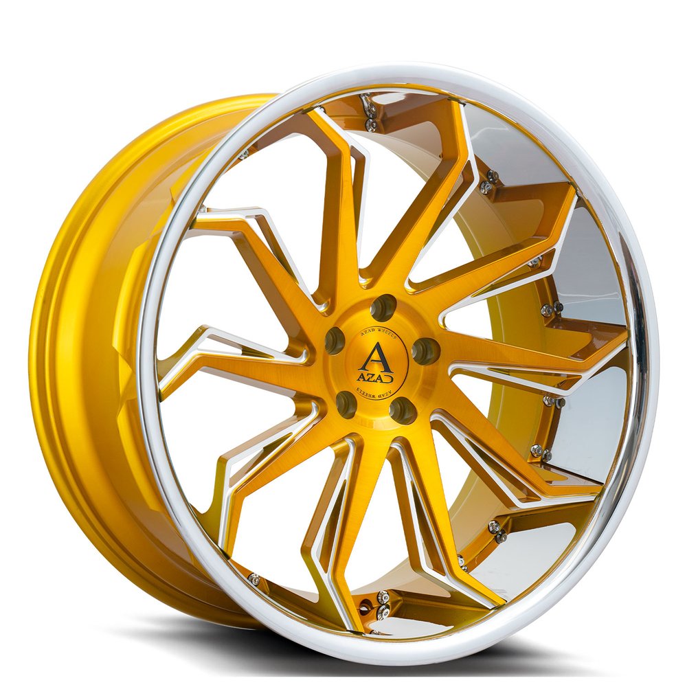 Azad-AZ1101-Brushed-Gold-w/-Chrome-Lip-Gold-22x10.5-73.1-wheels-rims-felger-Felghuset