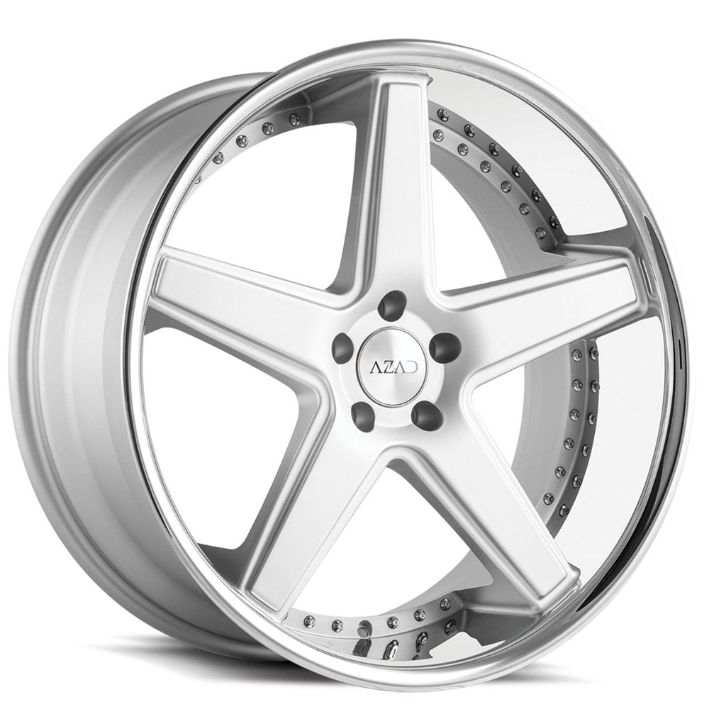 Azad-AZ008-Semi-Matte-Silver-W/Chorme-Lip-Silver-20x10-73.1-wheels-rims-felger-Felghuset
