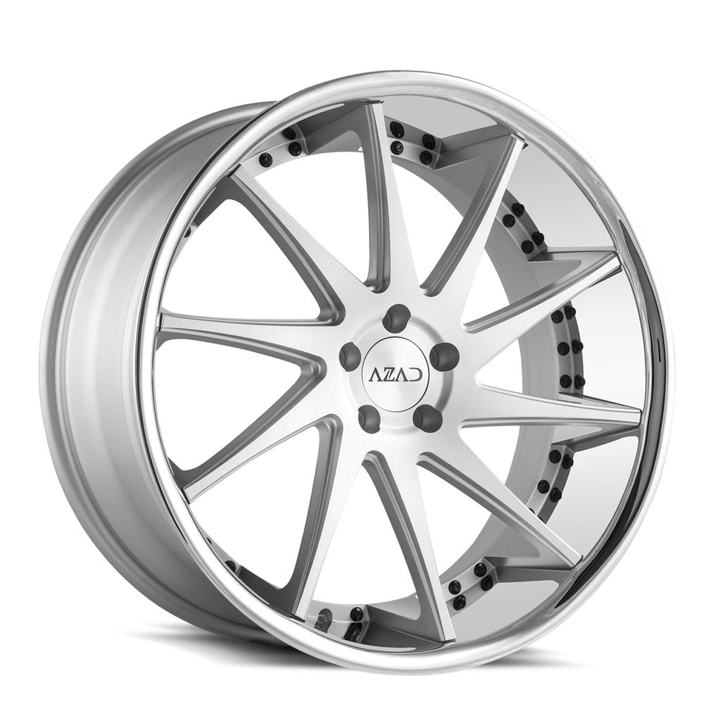 Azad-AZ23-Brushed-Silver-w/-Chrome-Lip-Silver-20x10.5-73.1-wheels-rims-felger-Felghuset
