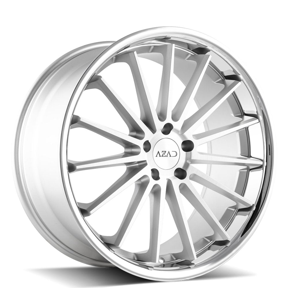 Azad-AZ24-Brushed-Silver-w/-Vhrome-Lip-Silver-20x10.5-66.56-wheels-rims-felger-Felghuset