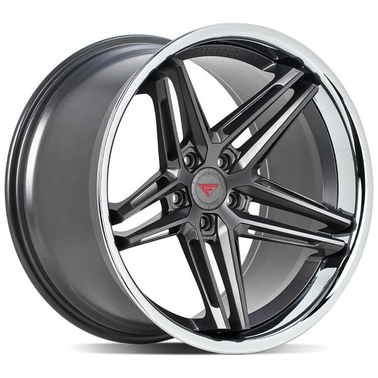 Ferrada-CM1-Matte-Graphite-/-Chrome-Lip-Black-22x11-71.6-wheels-rims-felger-Felgkongen