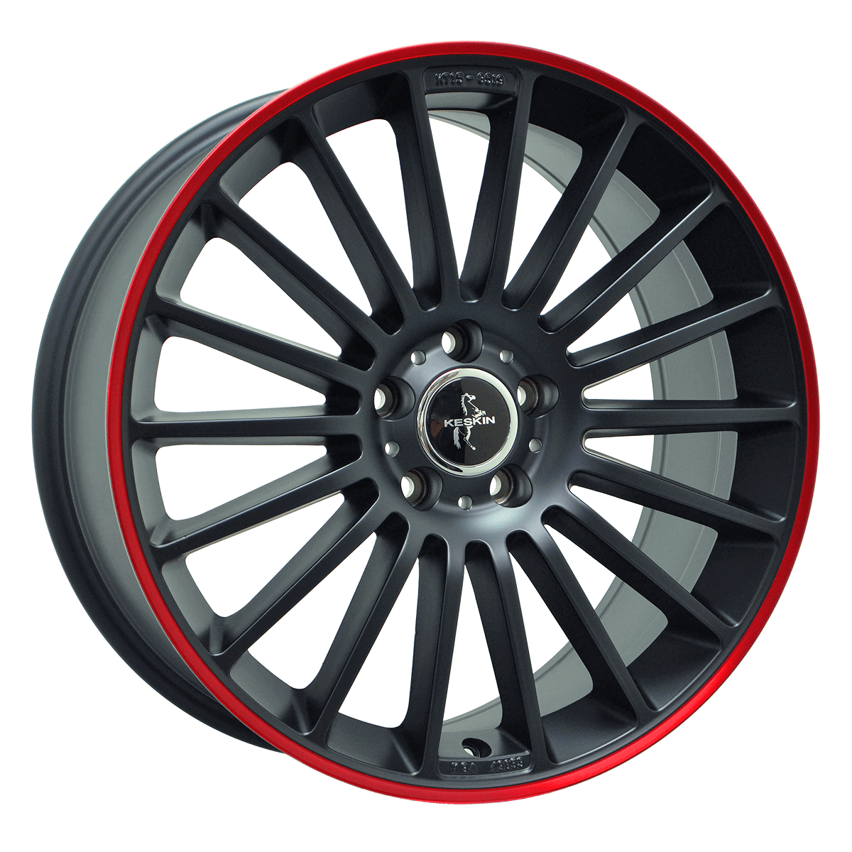 Keskin-KT15-Matte-Black-Lip-Red-Black-18x8-66.6-wheels-rims-felger-Felghuset