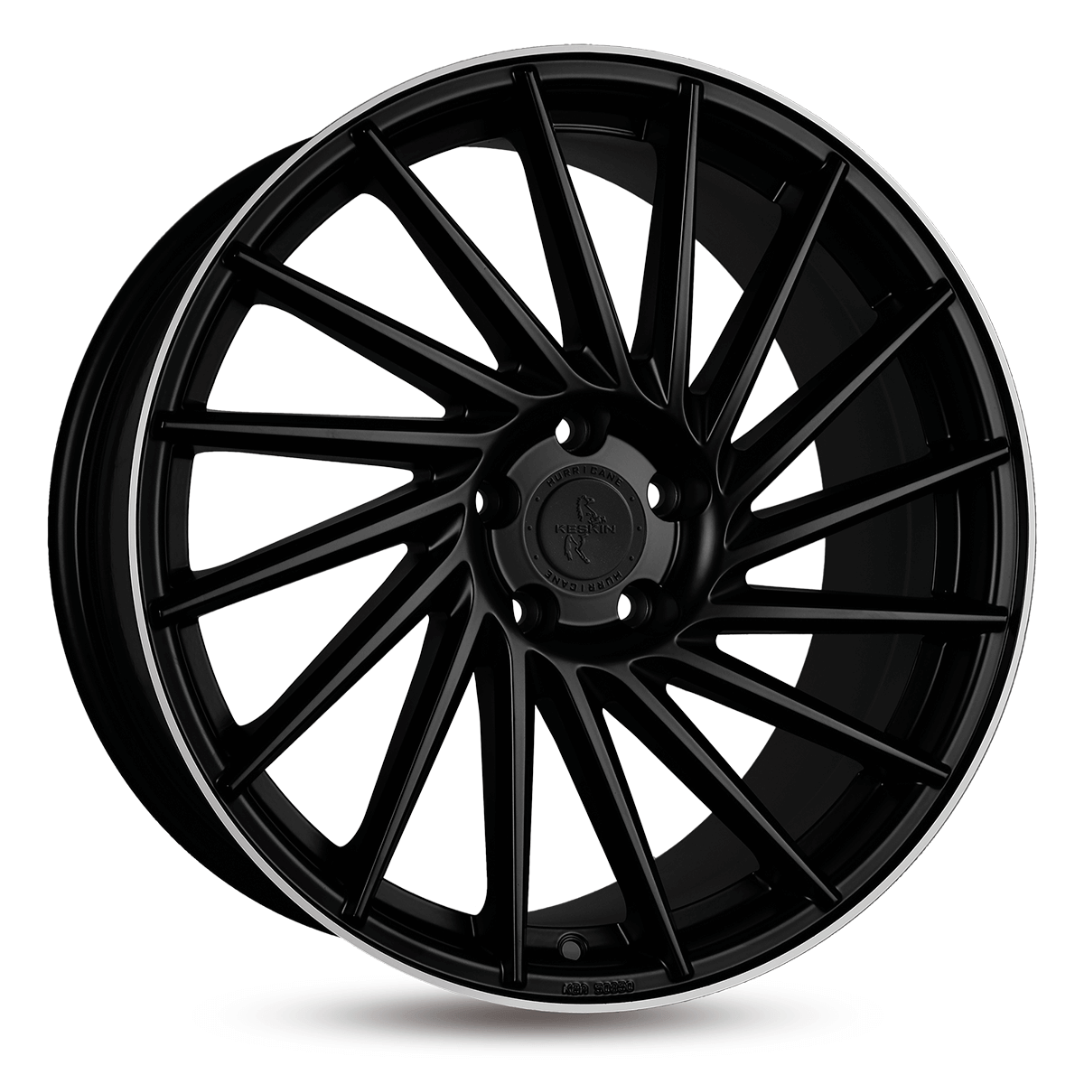 Keskin KT17 Matt Black Lip Polish - 18x8 | 5x112 | +45 | 72.6mm