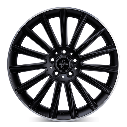 Keskin KT18 Matt Black Lip Polish - 17x7 | 5x114.3 | +40 | 72.6mm