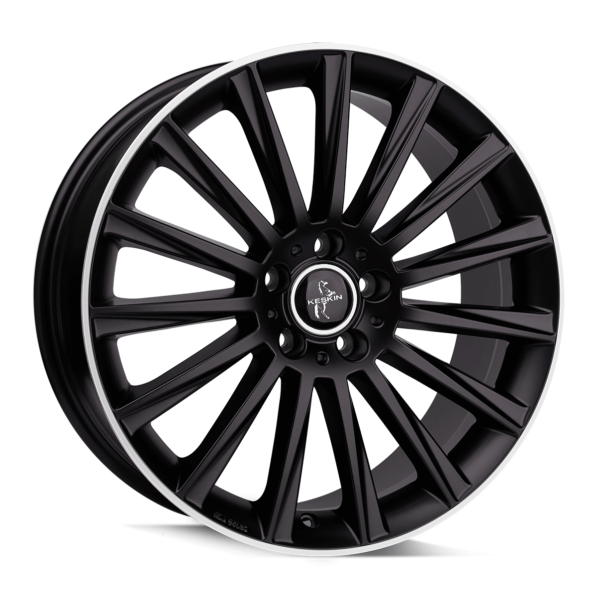 Keskin KT18 Matt Black Lip Polish - 17x7 | 5x114.3 | +40 | 72.6mm