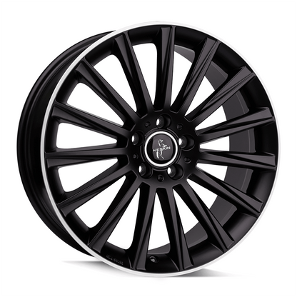 Keskin KT18 Matt Black Lip Polish - 17x7 | 5x114.3 | +40 | 72.6mm