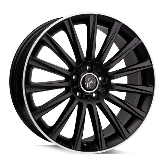 Keskin KT18 Matt Black Lip Polish - 17x7 | 5x114.3 | +40 | 72.6mm