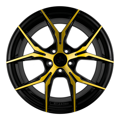 Keskin KT19N Black Front Gold - 19x8.5 | 5x112 | +30 | 72.6mm