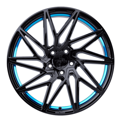 Keskin KT20 Black Painted Blue Inside - 20x8.5 | 5x112 | +45 | 72.6mm