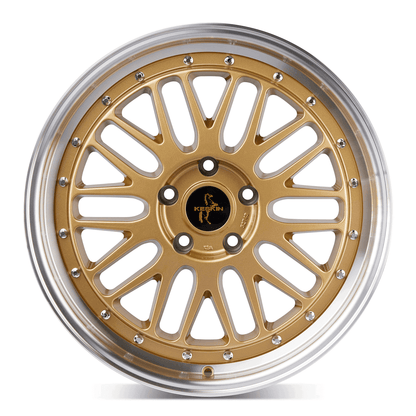 Keskin KT22 Gold Lip Polish - 18x8 | 5x112 | +45 | 72.6mm