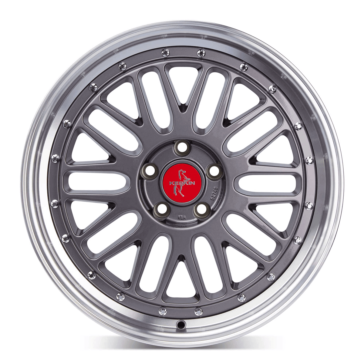 Keskin KT22 Titan Grey Lip Polish - 18x8 | 5x114.3 | +40 | 72.6mm