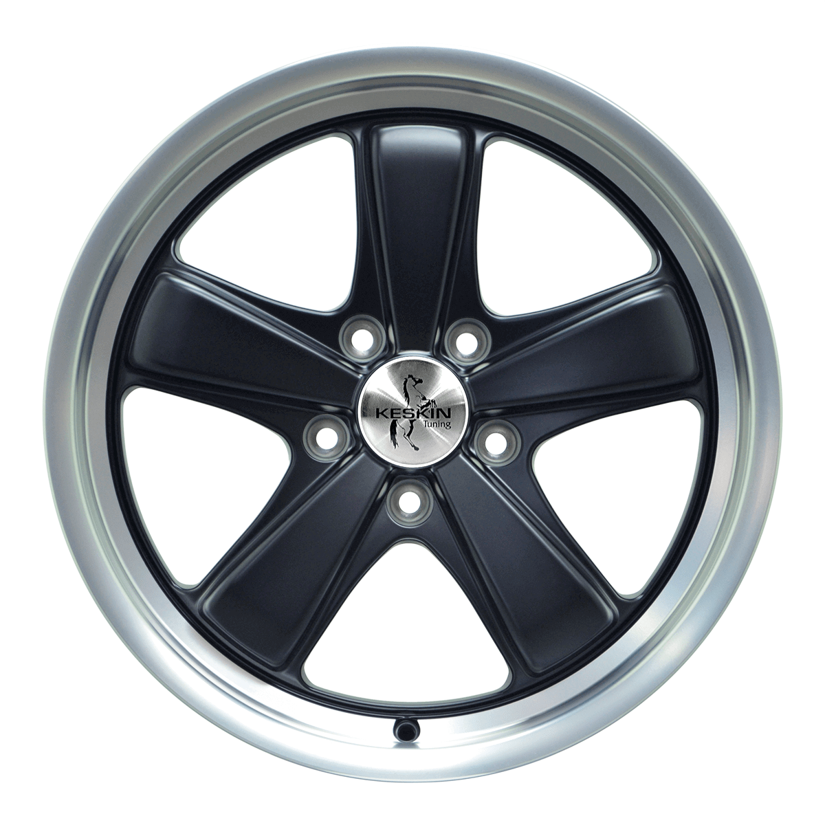 Keskin KTPO1 Matt Black Lip Polish - 19x8.5 | 5x130 | +50 | 71.6mm