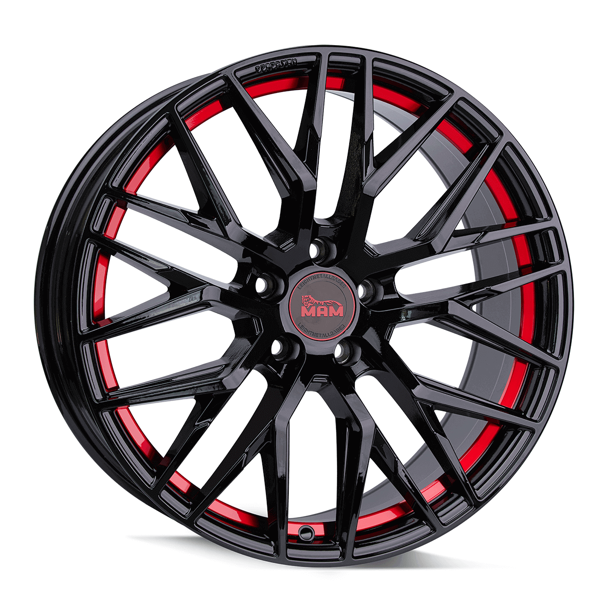 MAM RS4 Black Painted Red Inside - 19x8.5 | 5x108 | +45 | 72.6mm