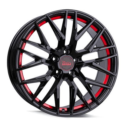 MAM RS4 Black Painted Red Inside - 19x8.5 | 5x108 | +45 | 72.6mm