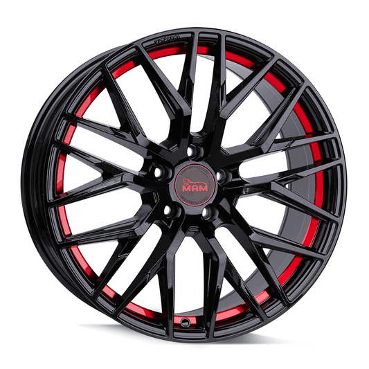 MAM RS4 Black Painted Red Inside - 19x8.5 | 5x108 | +45 | 72.6mm