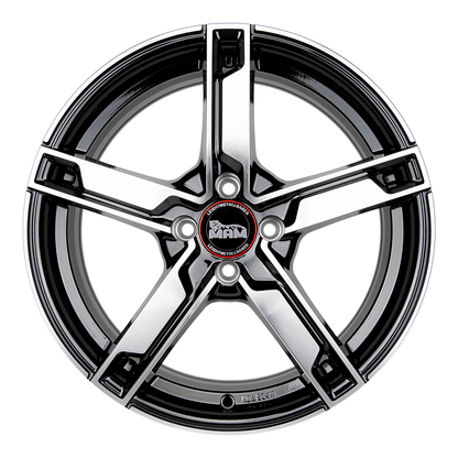 MAM W4 Black Front Polish - 18x7.5 | 5x114.3 | +45 | 72.6mm