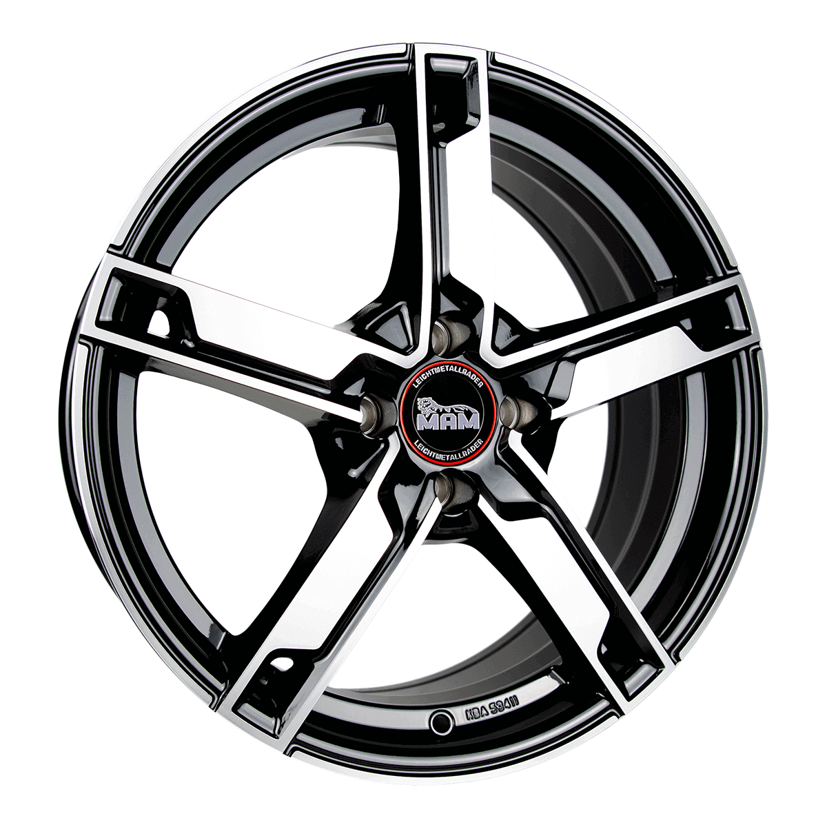 MAM W4 Black Front Polish - 18x7.5 | 5x108 | +45 | 72.6mm