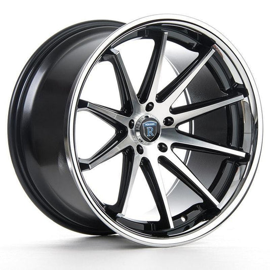 Rohana-RC10-Machine-Black/Chrome-Lip-Black-20x10-71.5-wheels-rims-felger-Felgkongen