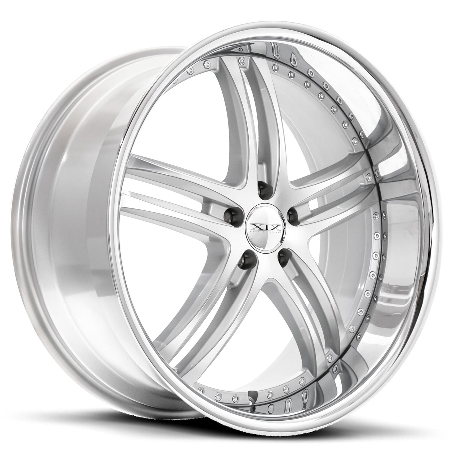 XIX-X15-Silver-Machined-with-Stainless-Steel-Lip-Silver-22x9-78.1-wheels-rims-felger-Felgkongen