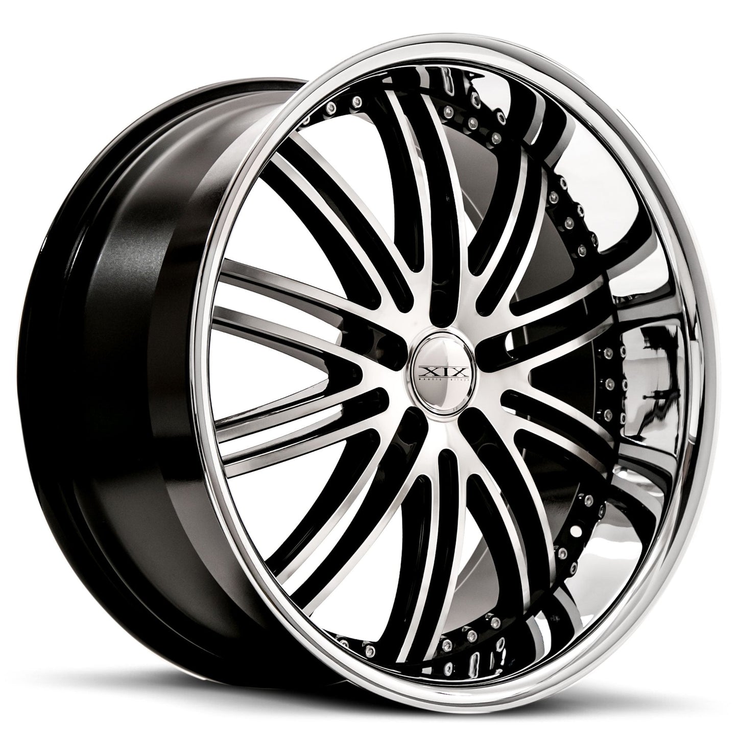 XIX-X23-Gloss-Black-Machined-with-Stainless-Steel-Lip-Black-20x10-66.56-wheels-rims-felger-Felgkongen