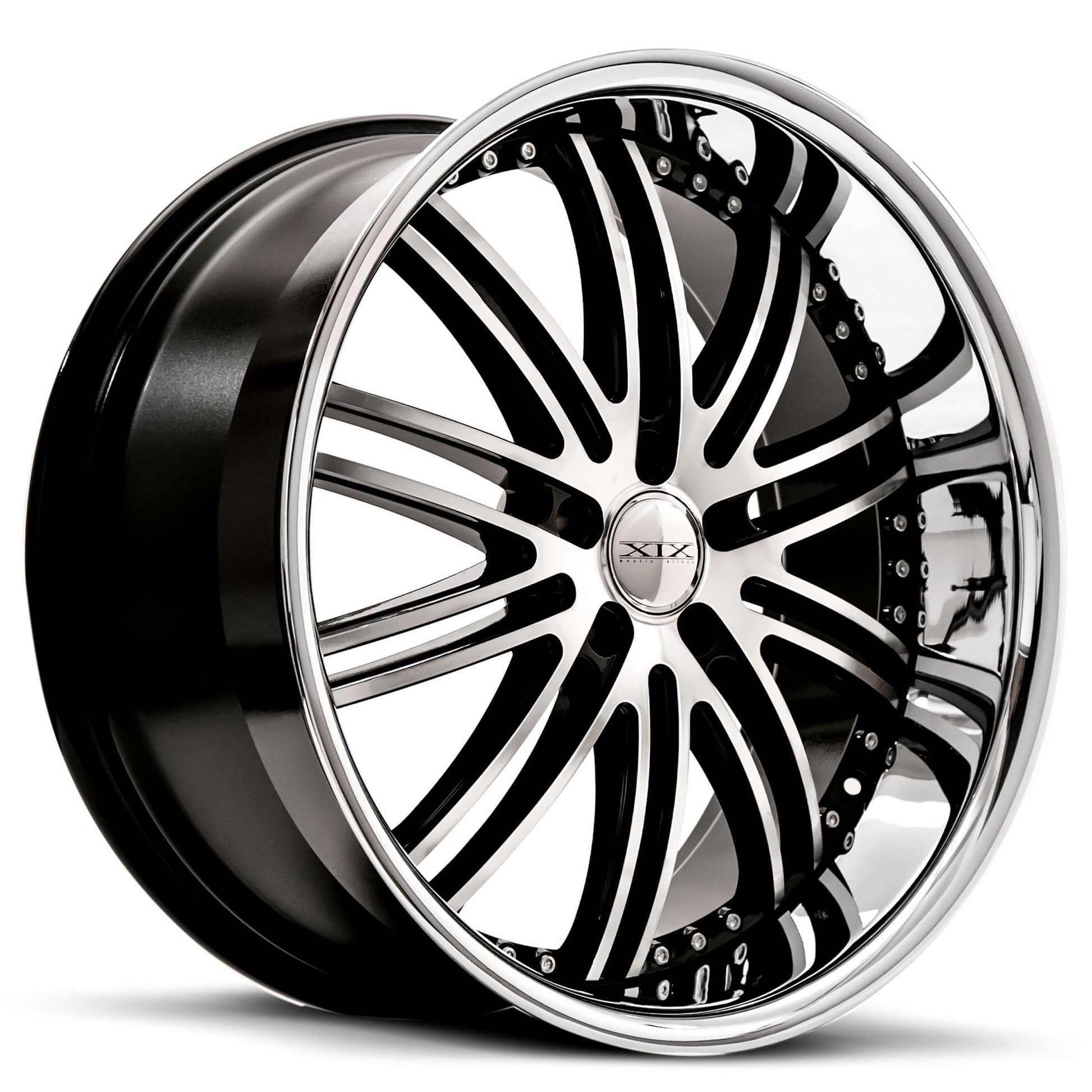 XIX-X23-Gloss-Black-Machined-with-Stainless-Steel-Lip-Black-20x10-66.56-wheels-rims-felger-Felgkongen