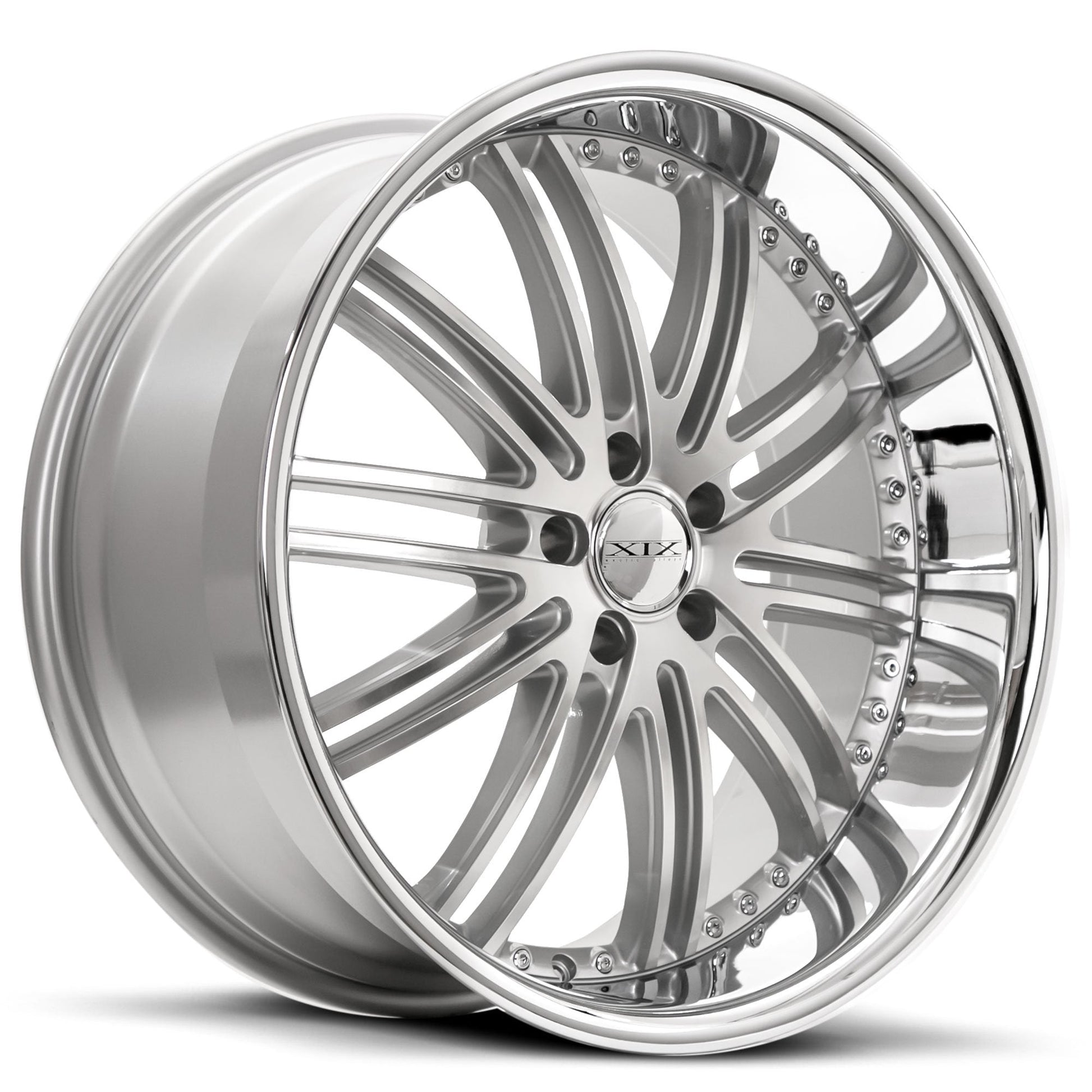 XIX-X23-Silver-Machined-with-Stainless-Steel-Lip-Silver-20x10-66.56-wheels-rims-felger-Felgkongen
