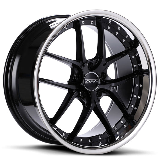 XIX-X61-Gloss-Black-with-Stainless-Steel-Lip-Black-20x10-73.1-wheels-rims-felger-Felgkongen
