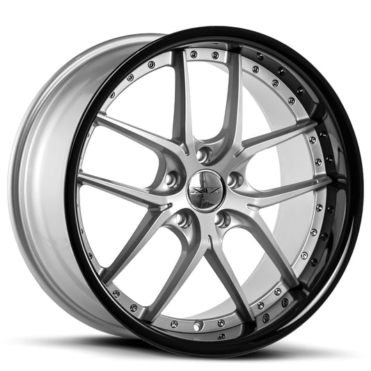 XIX-X61-Silver-Machined-with-Stainless-Steel-Lip-Silver-20x8.5-72.56-wheels-rims-felger-Felgkongen