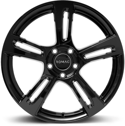 Romac Edge Gloss Black - 17x7.5 | 5x114.3 | +40 | 73.1mm